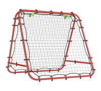 HOMCOM Red de Rebote Plegable de Doble Cara, Reboteador de Fútbol Ángulo Ajustable de 5 Niveles, con Tubo de Acero, Fácil de Instalar, Entrenamiento de Fútbol, Tenis, Béisbol, 100x95x90 cm, Rojo