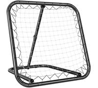 HOMCOM Red de Rebote Plegable Reboteador Ajustable Ángulo de 5 Niveles para Entrenamiento de Fútbol Tenis Béisbol 78x84x65-78 cm Negro Aosom España
