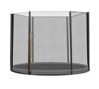HOMCOM Red de Seguridad de Reemplazo para Trampolín Cama Elástica Redondo Ø244 cm para Exterior con Puerta con Cremallera para 6 Postes Rectos Ø244x180 cm Negro