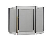 HOMCOM Red de Seguridad de Reemplazo para Trampolín Cama Elástica Redondo Ø305 cm para Exterior con Puerta con Cremallera para 6 Postes Rectos Ø305x180 cm Negro