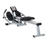 HOMCOM Remo doméstico Profesional de 12 resistencias con Monitor Digital y Marco Deslizante de Aluminio, Acero y ABS, 160x61x50cm, Gris y Negro