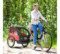 Homcom - Remolque para bicicleta Rojo