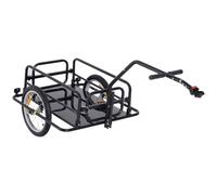 Homcom Remolque De Carga Para Bicicleta Con 2 Ruedas 155x71,5x77 Cm Negro