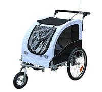 HOMCOM Remolque para Perros Carro para Bicicleta con Kit de Footing Perro Gato Mascotas