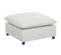 HOMCOM - Reposapiés cuadrado, otomano, asiento acolchado con patas de plástico, puf salón para entrada, dormitorio, 75 x 75 x 40 cm, color gris