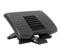 HOMCOM Reposapiés de Oficina, Reposapiés Ergonómico con Altura Ajustable en 3 Niveles, -30° a +30°, Reposa Pies con Superficie de Masaje, Almohadillas Antideslizantes, para Estudio, Hogar, Negro
