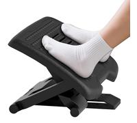 HOMCOM Reposapiés de Oficina Ergonómico Altura Ajustable 3 Niveles Negro