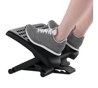 HOMCOM Reposapiés de Oficina, Reposapiés Ergonómico con Altura Ajustable en 3 Niveles, -30° a +30°, Reposa Pies con Superficie de Masaje, Almohadillas Antideslizantes, para Estudio, Hogar, Negro