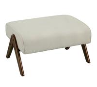 Homcom Reposapiés De Salón De Tela En Pana Con Asiento Acolchado Patas Beige