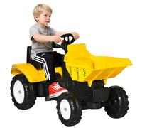 HOMCOM Ride on Tractor para niños, sin Pedal de Potencia Go Kart Ride on Toy con Cubo de Control Manual, hacia adelante, hacia atrás, para Edades de 3-6 años de Edad, Amarillo