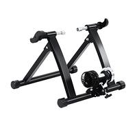 HOMCOM Rodillo de Bicicleta Entrenamiento Plegable con Resistencia Magnética para Ruedas de 650C/700C o 26-28 Pulgadas para Casa Interior Carga 135 kg 54,5x47,2x39,1 cm Negro