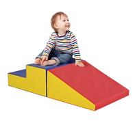 HOMCOM Ruta Motricidad Bebé Modular Juguetes de Escalada Multicolor | Espuma Bloques de Construcción Juguetes Educativos, 2 Ladrillos Gigantes de Espuma, para Niños 12-36 Meses