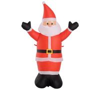 HOMCOM Santa Claus Inflable 1.2m Papá Noel Hinchable Decoración Navidad Iluminación LED con Ventilador Apto Interior Exterior 844-160