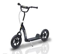 HOMCOM Patinete para Niños de 5-12 Años Scooter de 2 Ruedas Grandes de 12 Pulgadas con Freno y Manillar Ajustable Carga Máx. 50 kg Aosom España