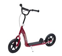 Homcom Scooter Patinete con Freno y Manillar Ajustable Rojo