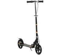 HOMCOM Scooter plegable para niños con manillar ajustable en altura y doble freno 86x35x93-103 cm Negro Aosom España