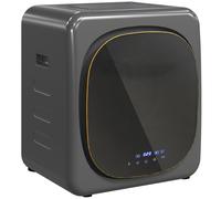 HOMCOM Secador de Ropa con Desinfección UV, diseño compacto, capacidad de 4 kg, acero inoxidable, Gris Aosom España