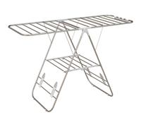 HOMCOM Secador de Ropa en Pie Plegable Tendedero 2 Niveles Ajustables dim. 148L x 60,5l x 98H cm