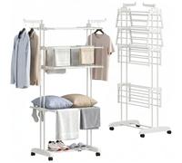 HOMCOM - Secador de ropa plegable (5 niveles, 73 x 64 x 172 cm), color blanco