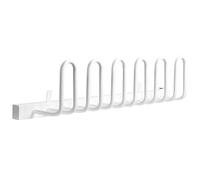 HOMCOM Secador de zapatos eléctrico 60 W, calienta botas de pared para 3 pares de zapatos, tendedero para guantes, calcetines, temperatura de 50 a 55℃ Blanco 76 x 13 x 17 cm