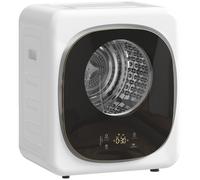 HOMCOM Secadora de 4 kg, diseño compacto, 5 modos, temporizador, Blanco+Negro Aosom España