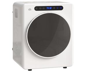 HOMCOM Secadora de Evacuación 3 KG 1000W Función Antiarrugas Función Esterilizar Temporizador Pantalla LED Táctil Blanco