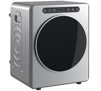 HOMCOM Secadora de Evacuación Secadora Eléctrica 1000W 3 kg con 6 Modos de Secado Temporizador en Acero Inoxidable Plateado Aosom España