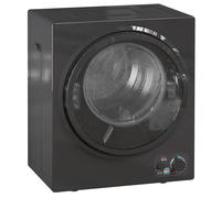 HOMCOM Secadora de Ropa Electrica portátil 850W, capacidad 33L 4 modos de funcionamiento, acero inoxidable, 49x40,5x60 cm, negro Aosom España