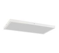 HOMCOM Set 2 Plafones LED finos y minimalistas con color regulable, en acero y plástico, 60x30x3.7 cm, blanco Aosom España