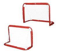 HOMCOM Set de 2 Porterías Plegables de Fútbol de Jardín para Niños y Adultos
