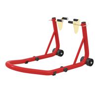 HOMCOM Set de soporte para motocicletas delantero/trasero elevador para motocicletas hasta 544 kg acero Rojo Aosom España