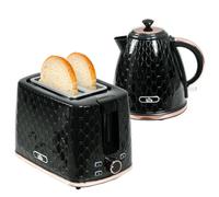 HOMCOM Set hervidor y tostador 2200W negro