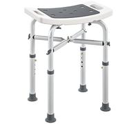 HOMCOM Silla de Ducha para Ancianos y discapacitados, Taburete de Ducha Acolchado Ajustable con asa integrada y Almohadillas Antideslizantes con ventosas, Color Gris