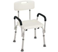 HOMCOM-Silla de Ducha para Personas Mayores, con Respaldo, Carga 136 kg