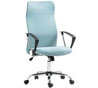 HOMCOM Silla de Oficina ergonómica giratoria con Ruedas, Silla de Escritorio con Altura Ajustable y Respaldo de Malla, 63x65x109-119 cm, Verde Claro