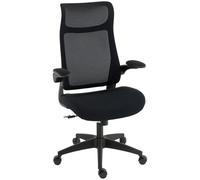 Homcom Silla De Oficina Giratoria De Malla Soporte Lumbar Reposabrazos Abatibles