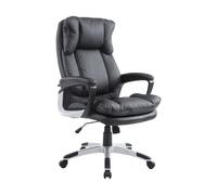 HomCom Silla de Oficina Negra