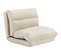 HOMCOM Silla de Suelo con Función de Cama Respaldo Inclinable Plegable hasta 120kg 70x41x56 cm Beige Aosom España