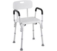 HOMCOM Silla Ducha Personas Mayores Antideslizante con Altura Ajustable