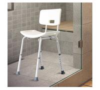 HOMCOM Silla ducha aluminio ayuda baño taburete banqueta regulable ajustable wc asiento Aosom España