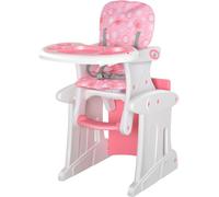 Homcom Silla elevada para bebé 57x59x105 cm rosa