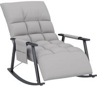 Homcom Silla Mecedora 60x134x70 cm Gris