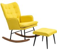 Homcom Silla Mecedora 64x89x90 cm Amarillo