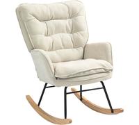 Homcom Silla Mecedora 71x98.5x97 cm Beige