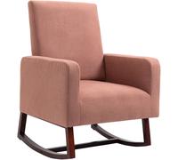Homcom Silla mecedora 72x75x105 cm rosa