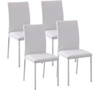Homcom Sillas de comedor 41x50x91 cm blanco