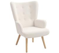 HOMCOM Sillón Bouclé Moderno tapizado Beige