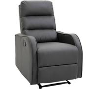 Homcom Sillón con reclinación 65x89x100 cm gris