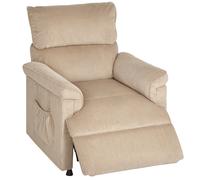 HOMCOM Sillón de masaje con modos de vibración, función de calor, motor silencioso, función de memoria, estructura de acero, tapizado textil, Marrón Aosom España