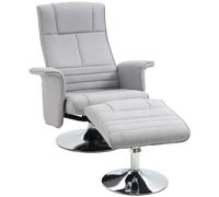 HOMCOM Sillón de Masaje con Reposapiés Respaldo Reclinable 78x95x88 cm Gris Claro Aosom España